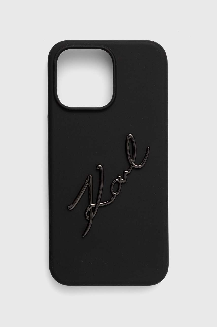Karl Lagerfeld husă pentru telefon iPhone 15 Pro Max 6.7' culoarea negru