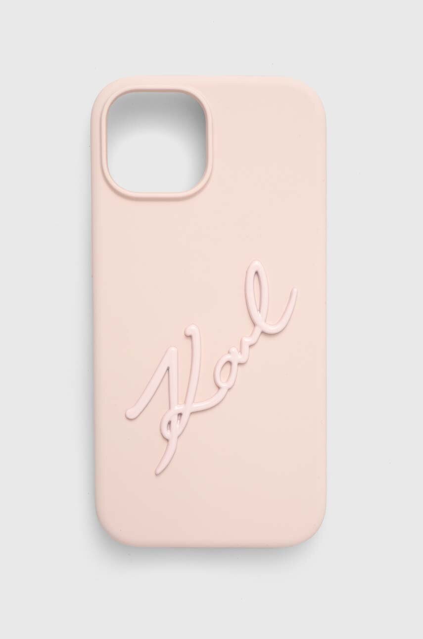 

Кейс за телефон Karl Lagerfeld iPhone 15 / 14 / 13 6.1'' в розово, Розов