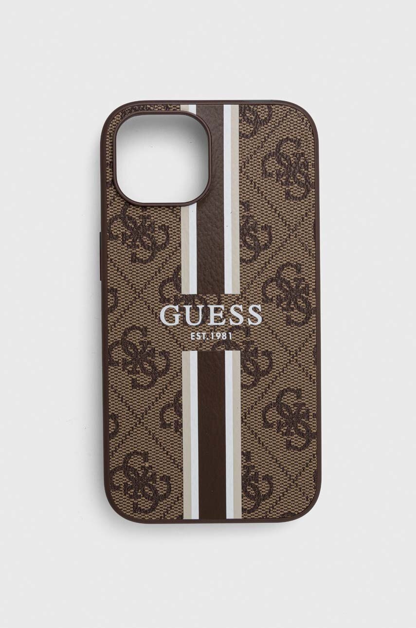 

Кейс за телефон Guess iPhone 15 / 14 / 13 6.1" в кафяво, Кафяв