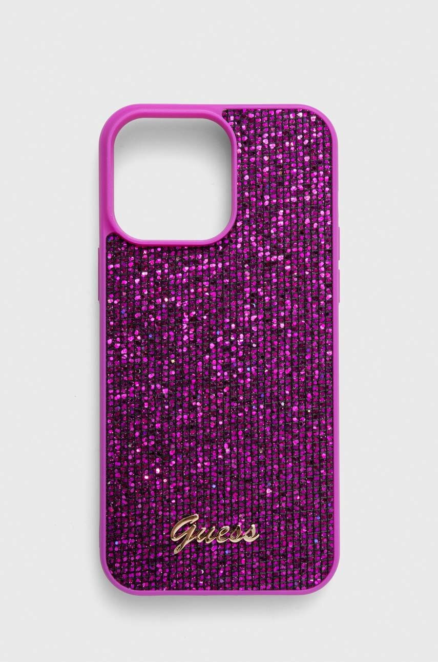 

Кейс за телефон Guess iPhone 14 Pro Max 6.7" в розово, Розов