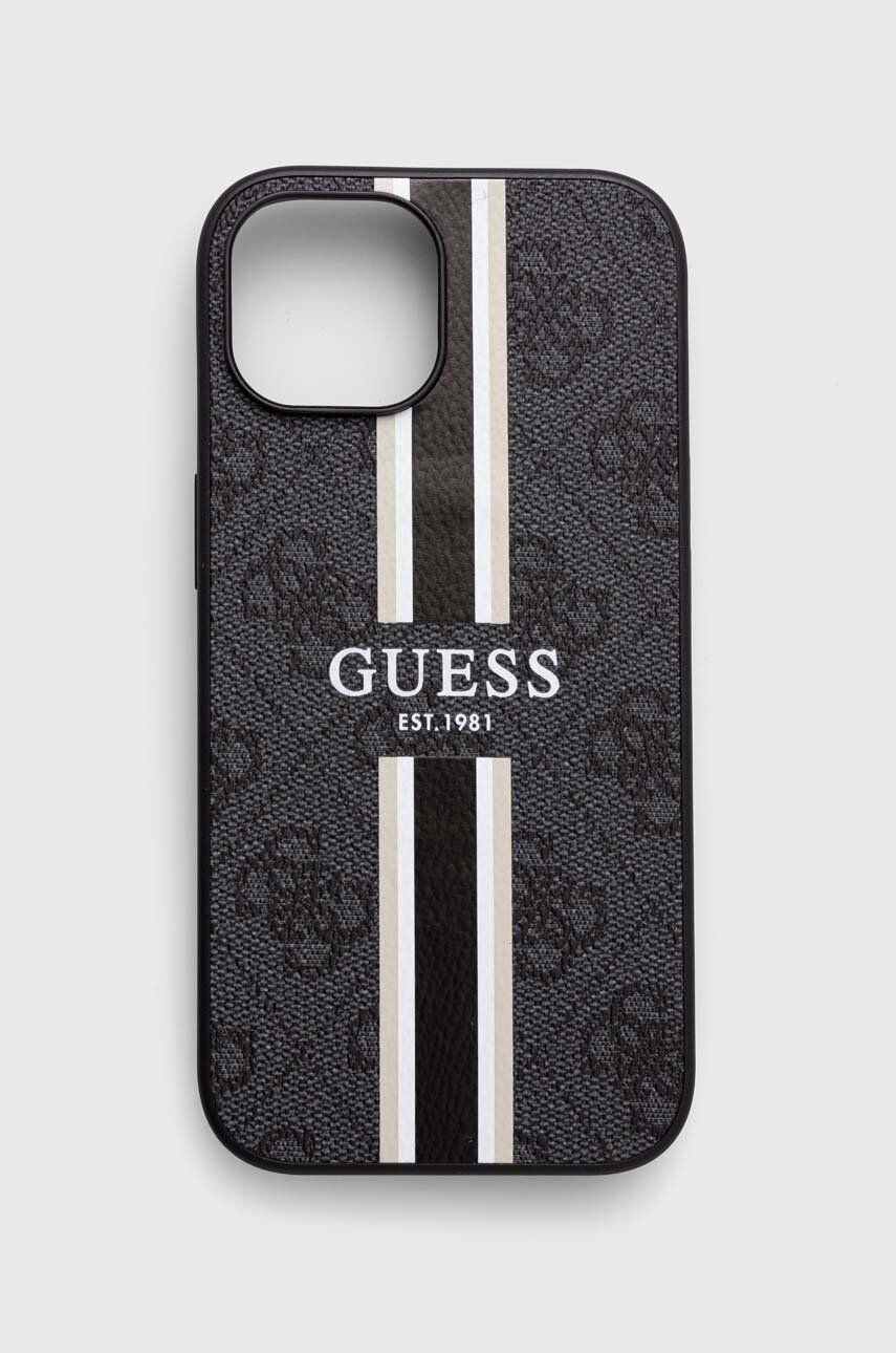 

Кейс за телефон Guess iPhone 15 / 14 / 13 6.1" в сиво, Сив