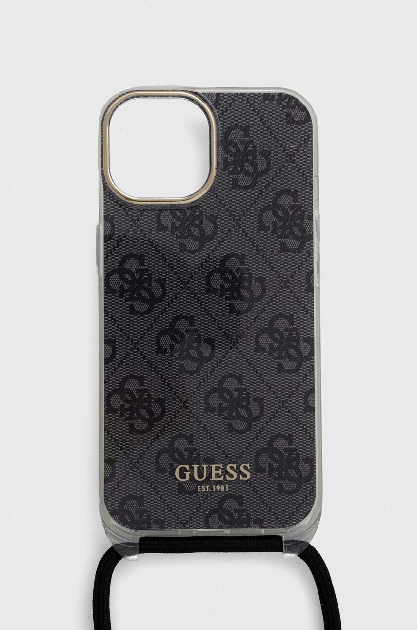 

Кейс за телефон Guess iPhone 15 / 14 / 13 6.1" в сиво, Сив