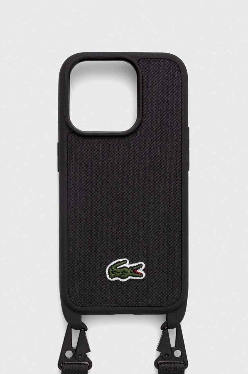 Lacoste husă pentru telefon iPhone 15 Pro 6.1" culoarea negru