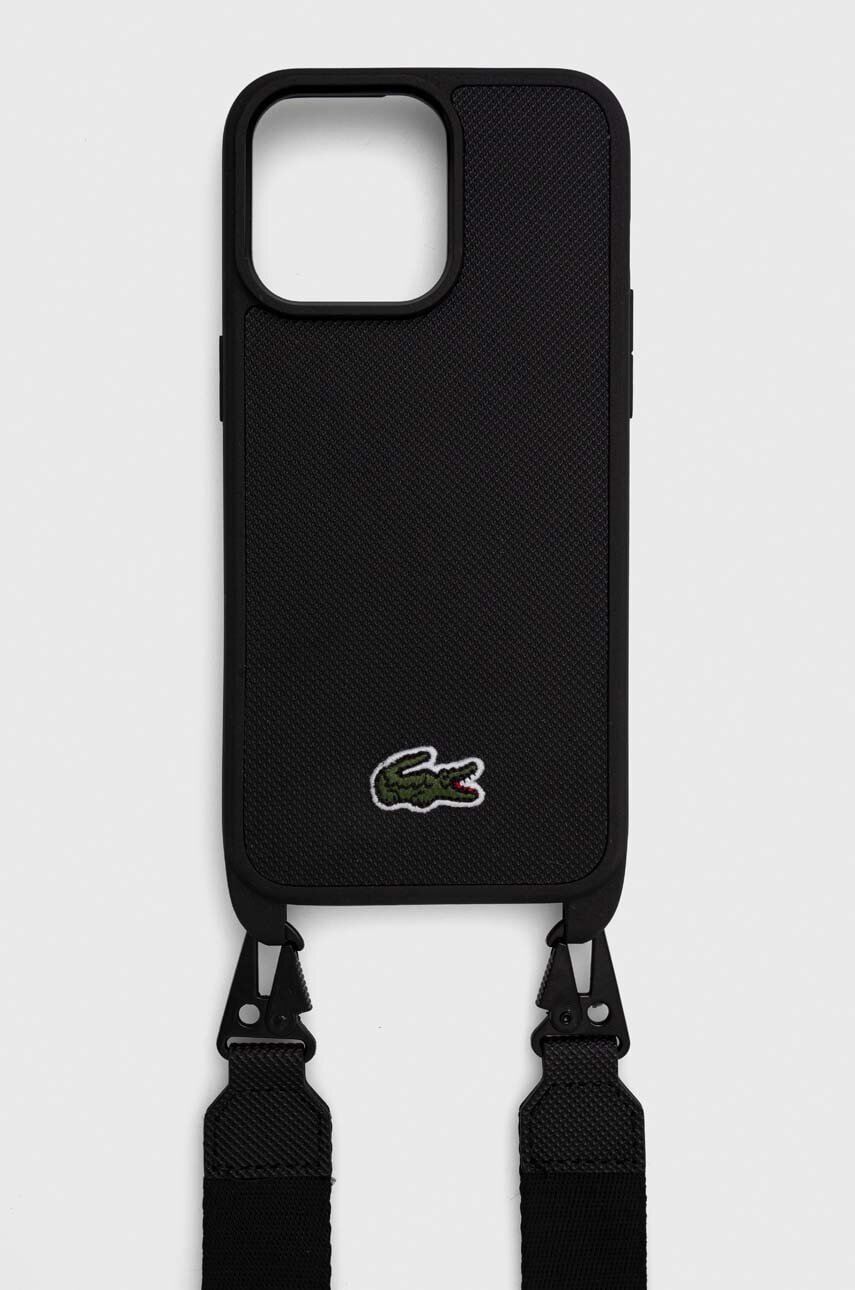 Lacoste husă pentru telefon iPhone 15 Pro Max 6.7" culoarea negru