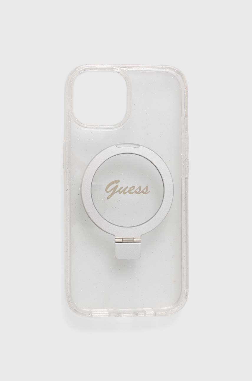 

Кейс за телефон Guess iPhone 15 / 14 / 13 6.1" в прозрачен цвят
