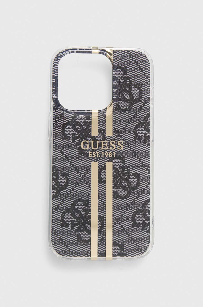 

Кейс за телефон Guess Phone 15 Pro 6.1" в сиво, Сив