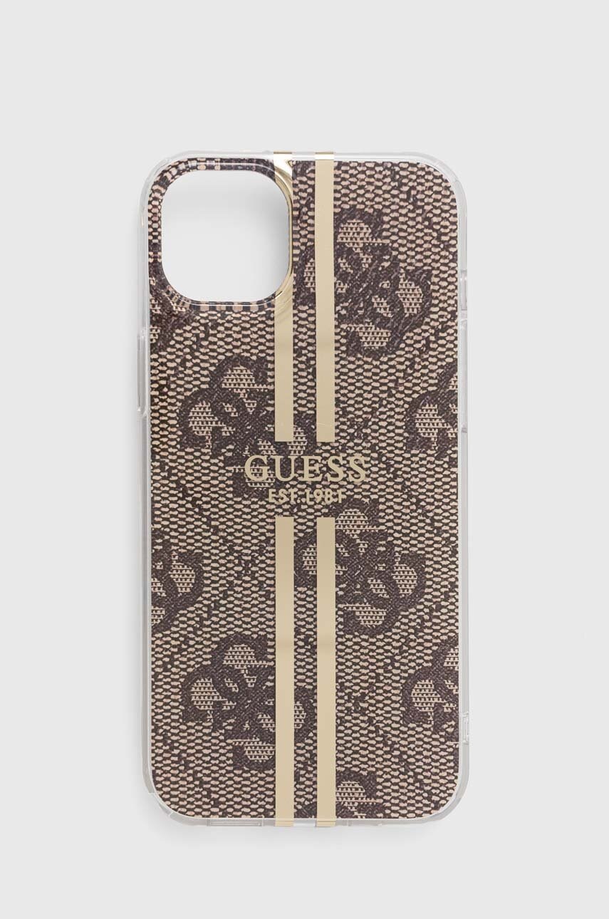 

Кейс за телефон Guess iPhone 15 Plus / 14 Plus 6.7" в кафяво, Кафяв