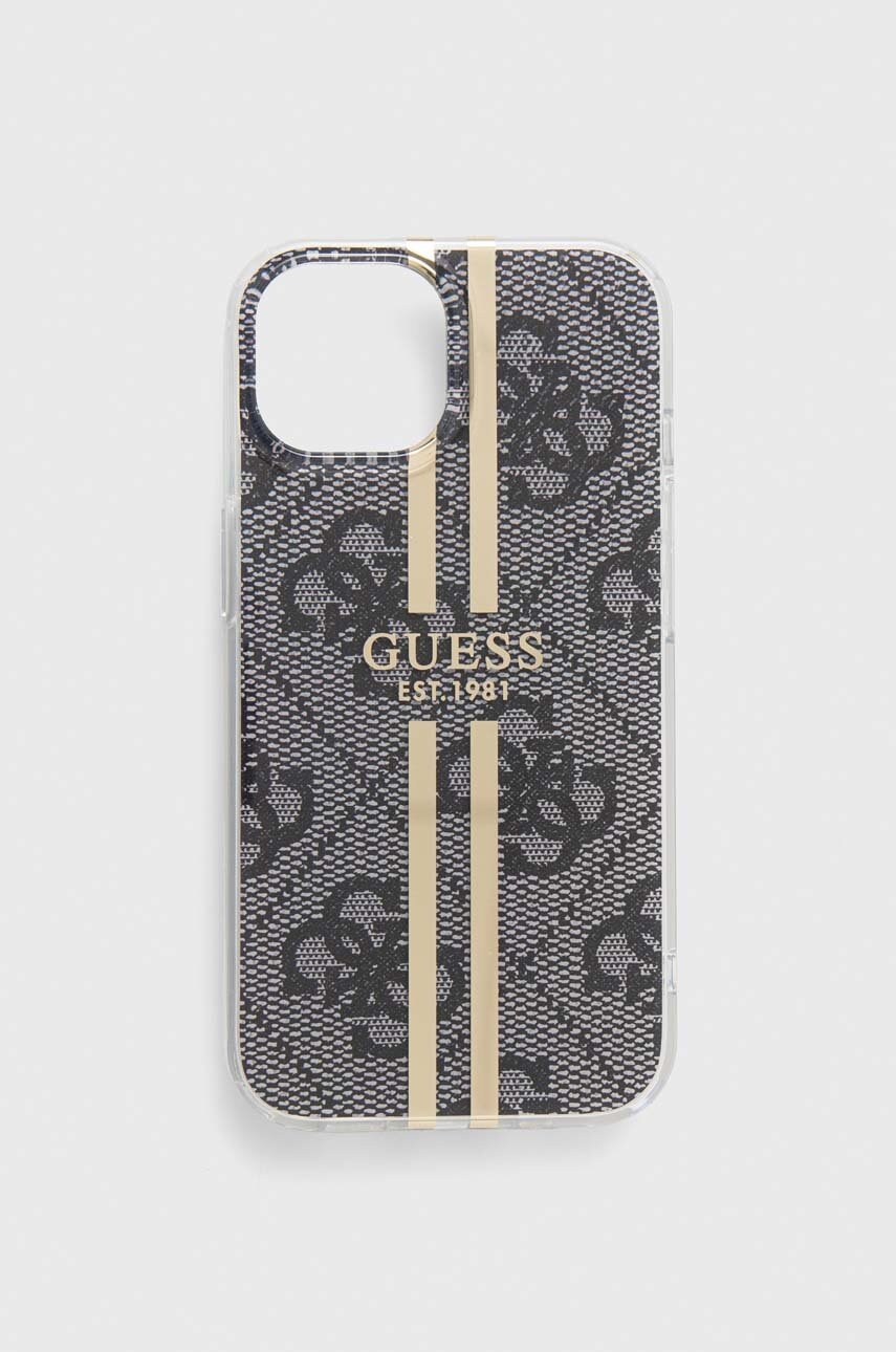 

Кейс за телефон Guess PSEGK iPhone 15 / 14 / 13 6.1" в сиво, Сив