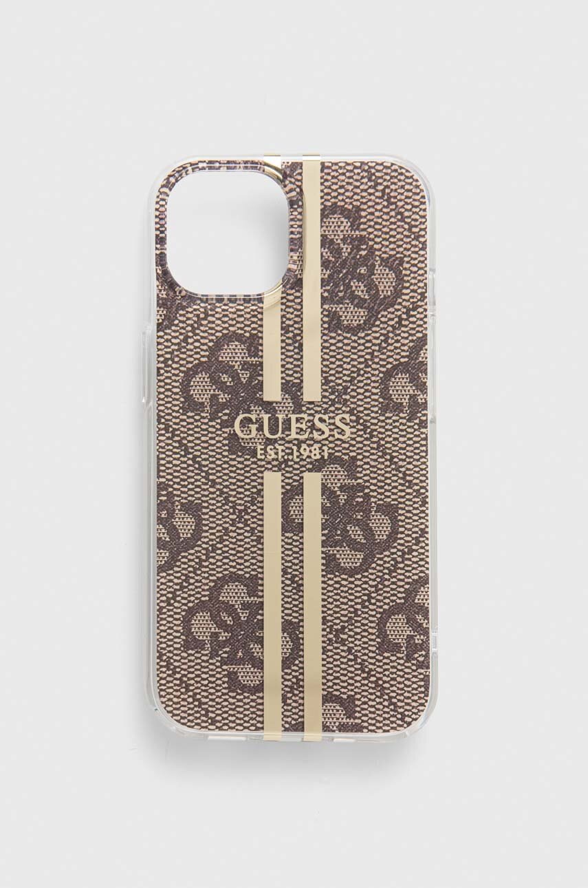 

Кейс за телефон Guess PSEGW iPhone 15 / 14 / 13 6.1" в кафяво, Кафяв