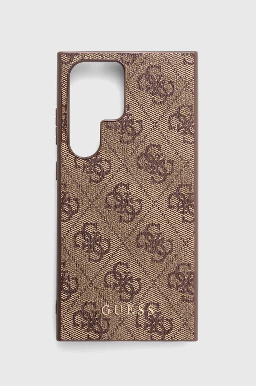 

Кейс за телефон Guess S24 Ultra S928 в кафяво, Кафяв