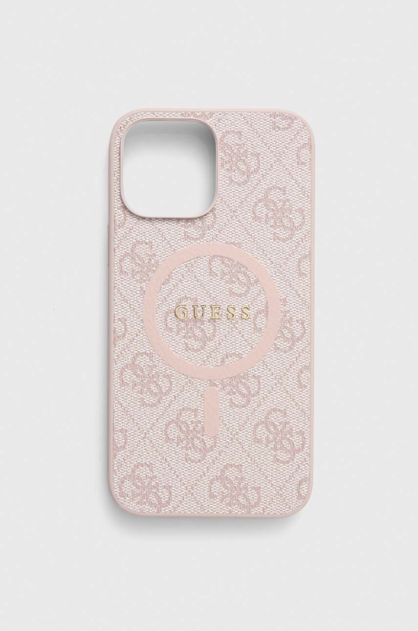 

Кейс за телефон Guess iPhone 13 Pro Max 6,7" в розово, Розов