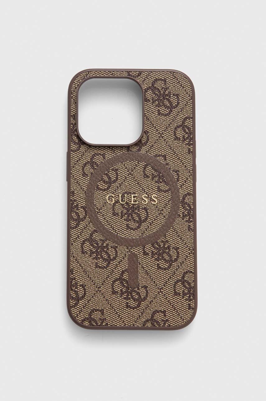 

Кейс за телефон Guess iPhone 14 Pro 6,1" в кафяво, Кафяв