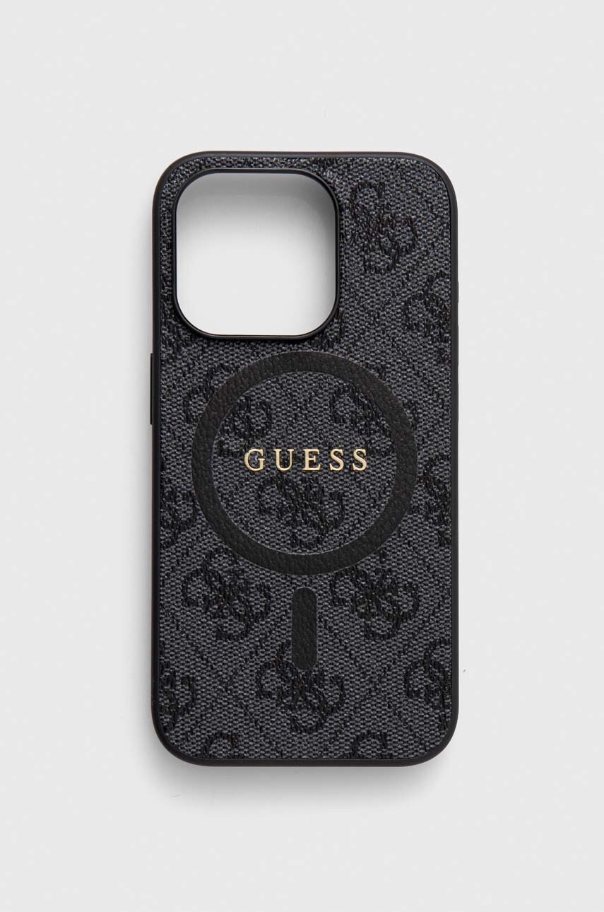 

Кейс за телефон Guess iPhone 15 Pro 6,1" в черно, Черен