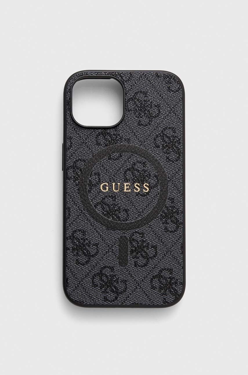 

Кейс за телефон Guess iPhone 15 / 14 / 13 6,1" в черно, Черен