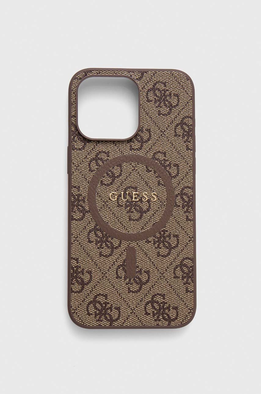 

Кейс за телефон Guess iPhone 15 Pro Max 6,7" в кафяво, Кафяв