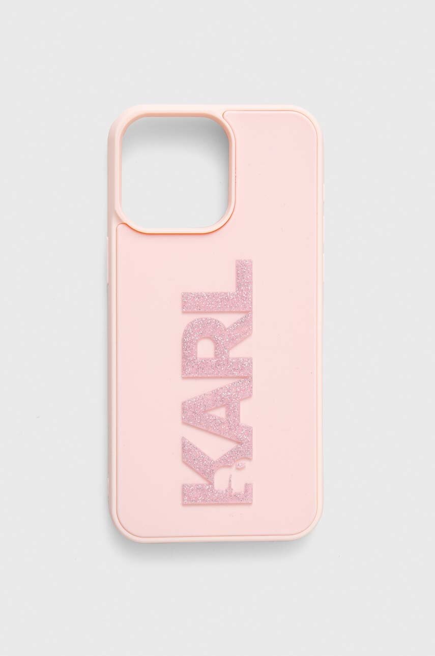 

Кейс за телефон Karl Lagerfeld iPhone 15 Pro Max 6.7" в розово, Розов