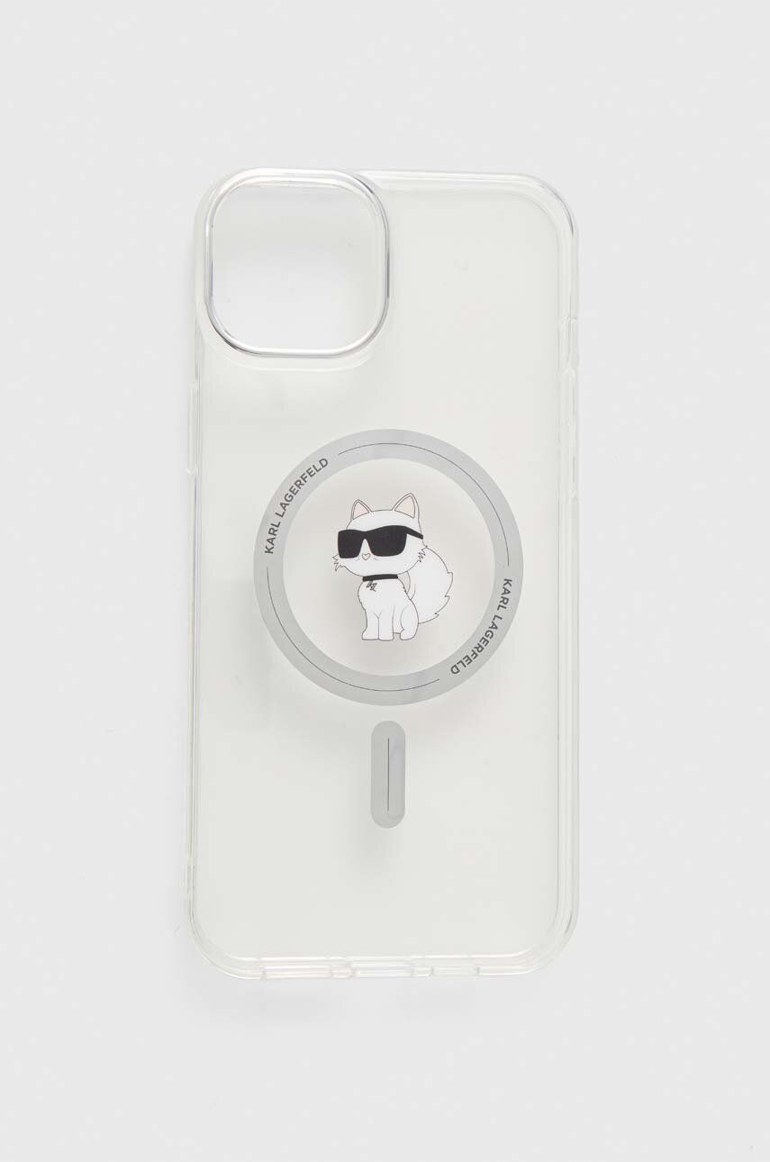 Karl Lagerfeld Husă pentru telefon iPhone 15 Plus / 14 Plus 6.7" culoarea transparent
