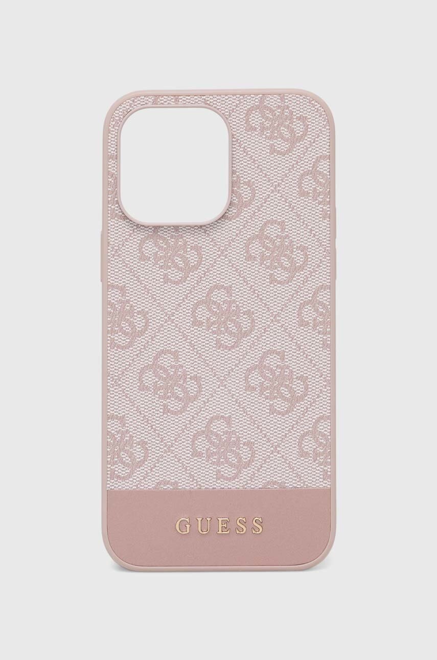 

Кейс за телефон Guess iPhone 14 Pro Max 6.7" в розово, Розов
