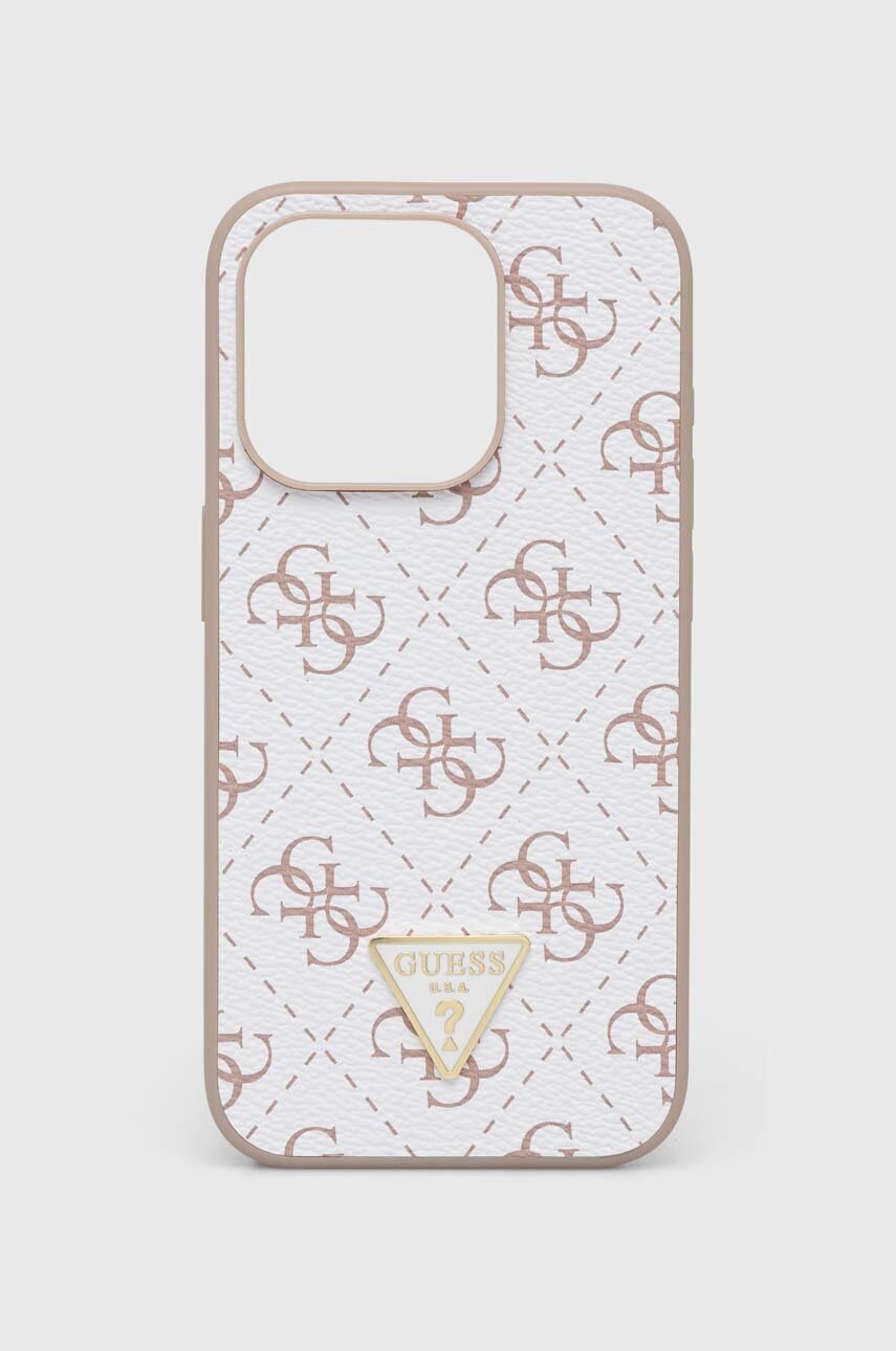 

Кейс за телефон Guess iPhone 15 Pro 6.1" в бяло, Бял