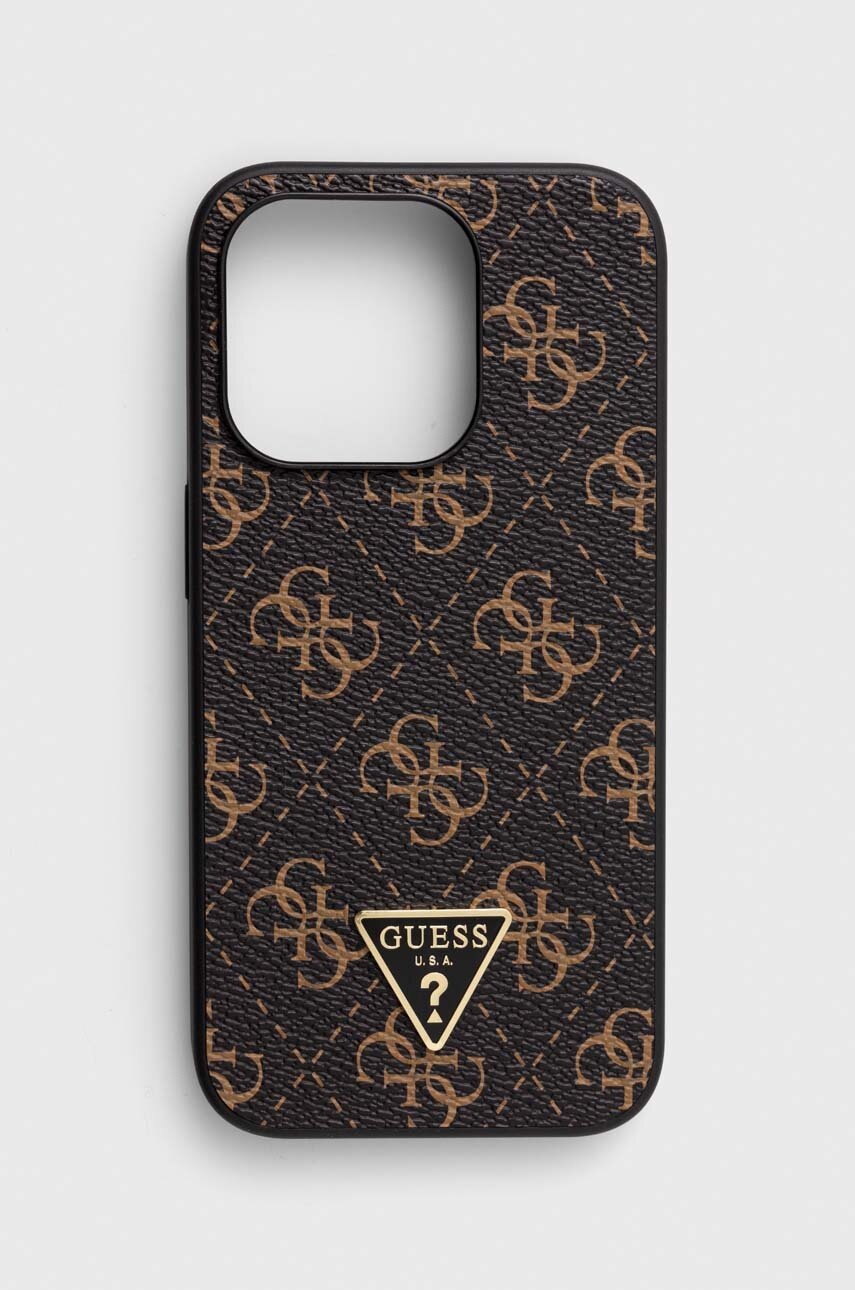 

Кейс за телефон Guess iPhone 15 Pro 6.1" в черно, Черен