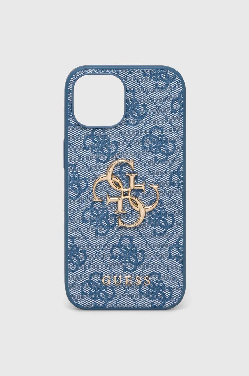 

Кейс за телефон Guess iPhone 15 / 14 13 6.1" в синьо, Син