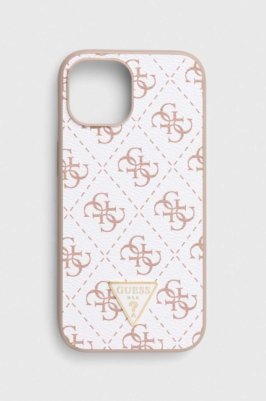 

Кейс за телефон Guess iPhone 15 / 14 / 13 6.1" в бяло, Бял