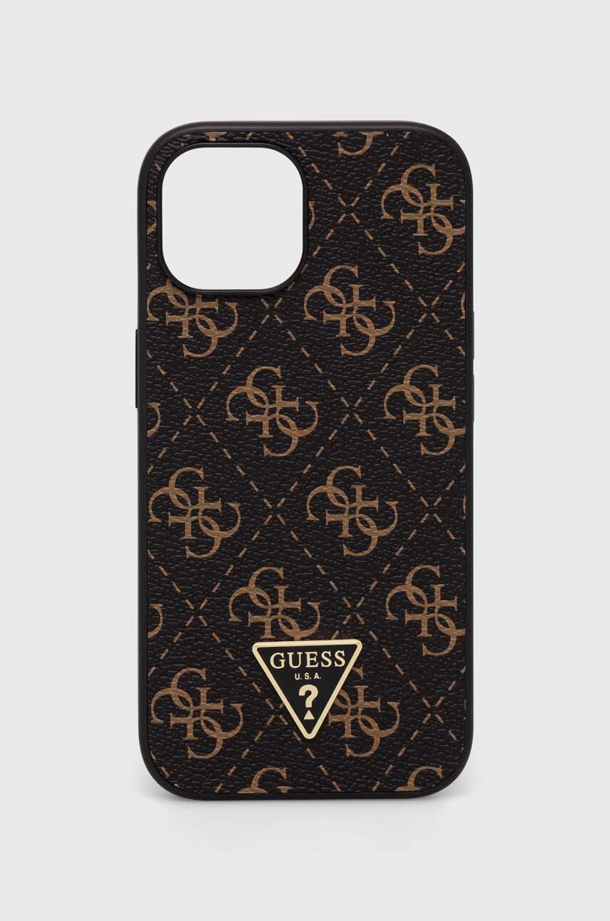 

Кейс за телефон Guess iPhone 15 / 14 13 6.1" в черно, Черен