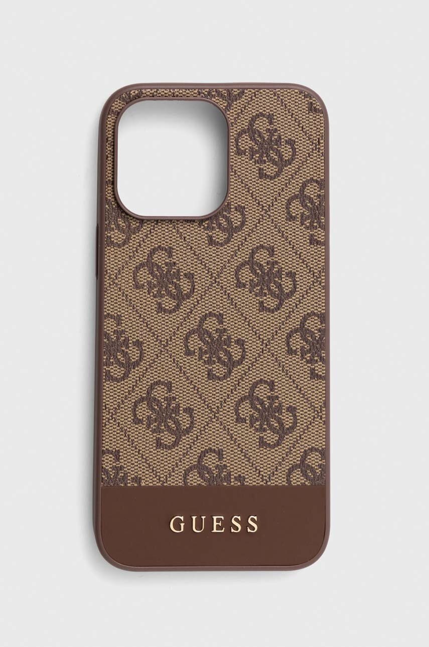 

Кейс за телефон Guess iPhone 15 Pro Max 6.7" в кафяво, Кафяв