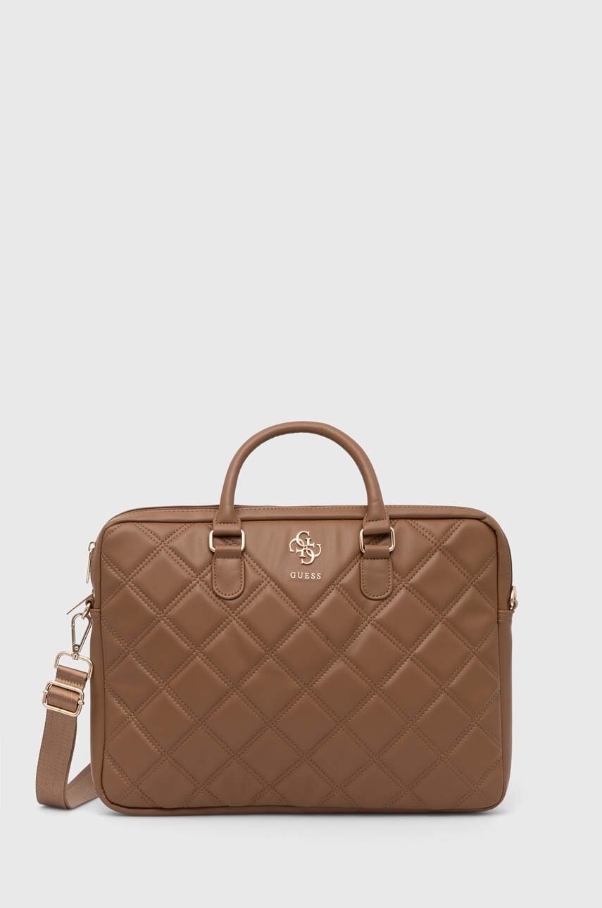 

Чанта за лаптоп Guess в кафяво, Кафяв