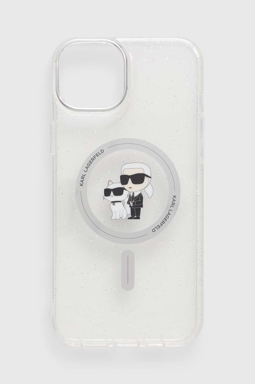 Karl Lagerfeld Husă pentru telefon iPhone 15 Plus / 14 Plus 6.7" culoarea transparent