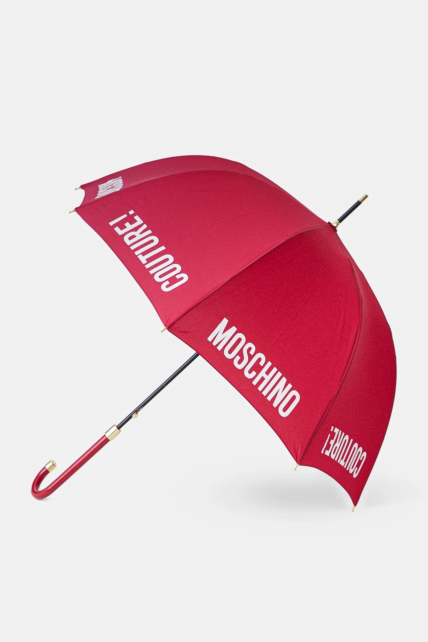 Deštník Moschino vínová barva, 8982