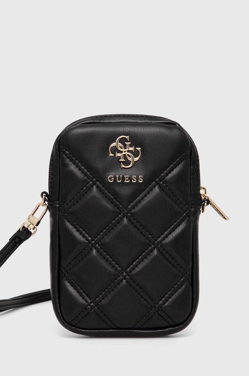 

Калъф за телефон Guess в черно GUWBZPSQSSGK, Черен