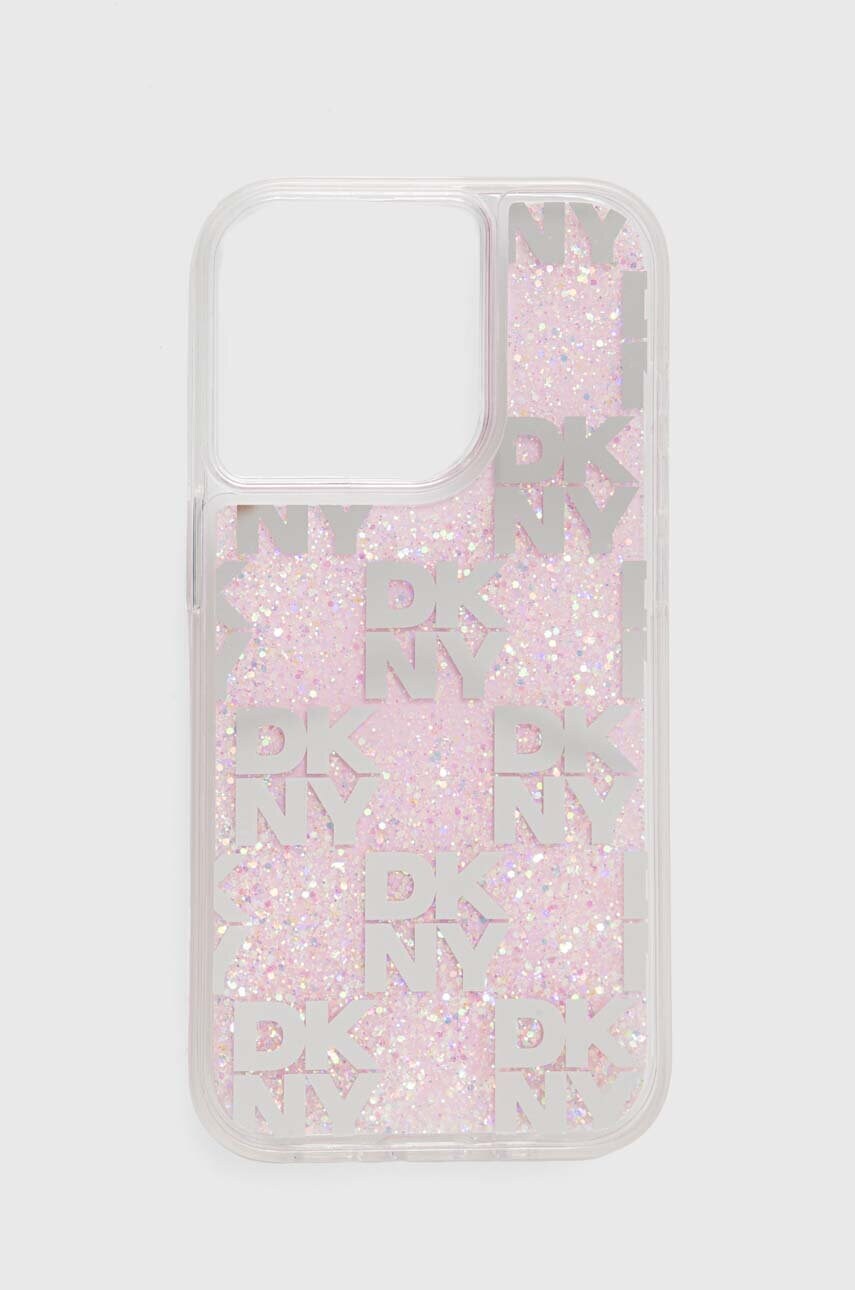 Levně Obal na telefon Dkny iPhone 15 Pro 6.1" růžová barva, DKHCP15LLCPEPP