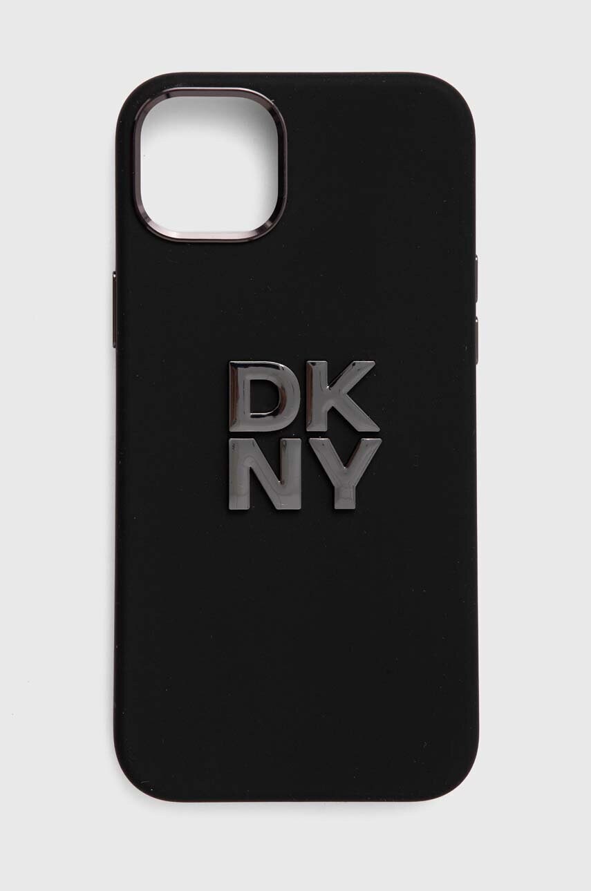 Levně Obal na telefon Dkny iPhone 15 Plus / 14 Plus 6.7" černá barva, DKHCP15MSMCBSK