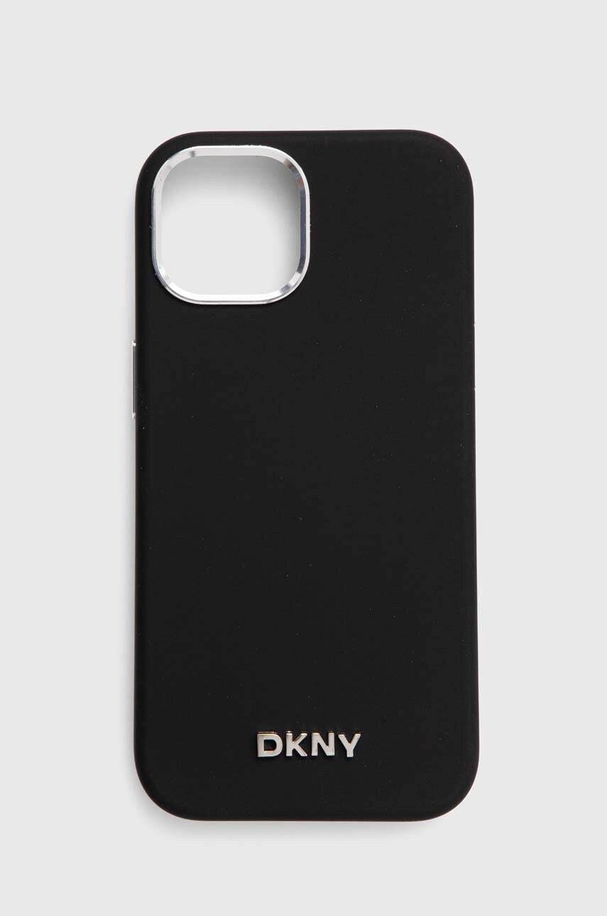 Levně Obal na telefon Dkny iPhone 15 / 14 / 13 6.1" černá barva, DKHMP15SSMCHLK