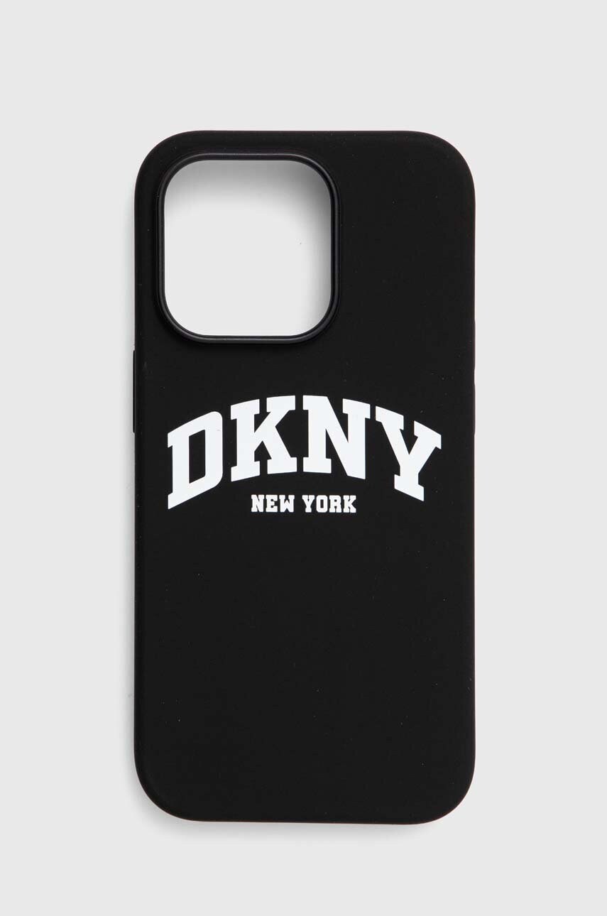 Levně Obal na telefon Dkny iPhone 14 Pro 6.1" černá barva, DKHMP14LSNYACH