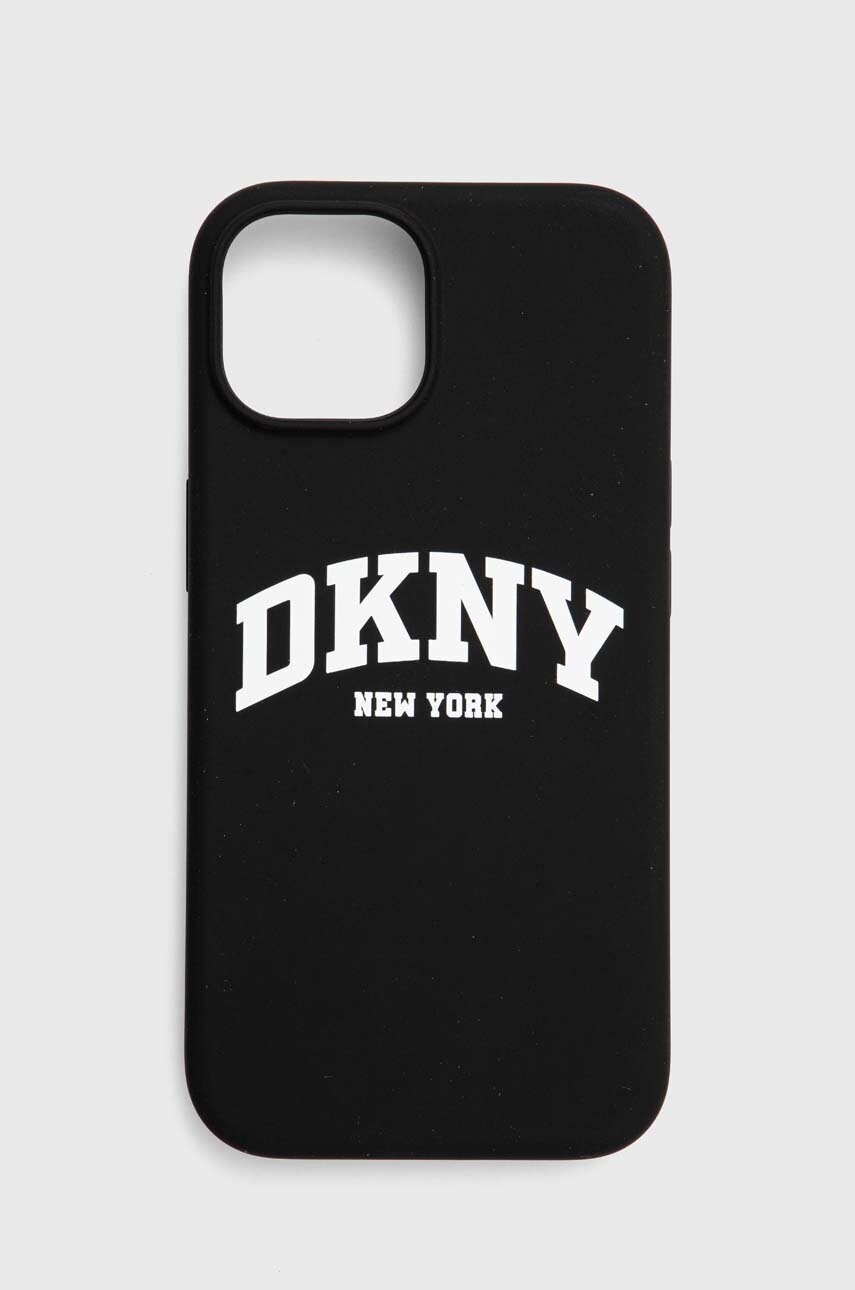 Levně Obal na telefon Dkny iPhone 15 / 14 / 13 6.1" černá barva, DKHMP15SSNYACH