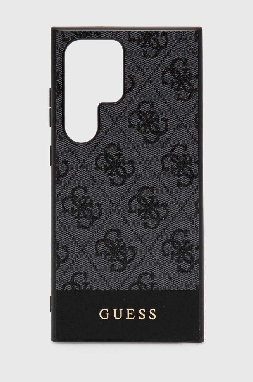 Levně Obal na telefon Guess S24 Ultra S928 černá barva, GUHCS24LG4GLGR