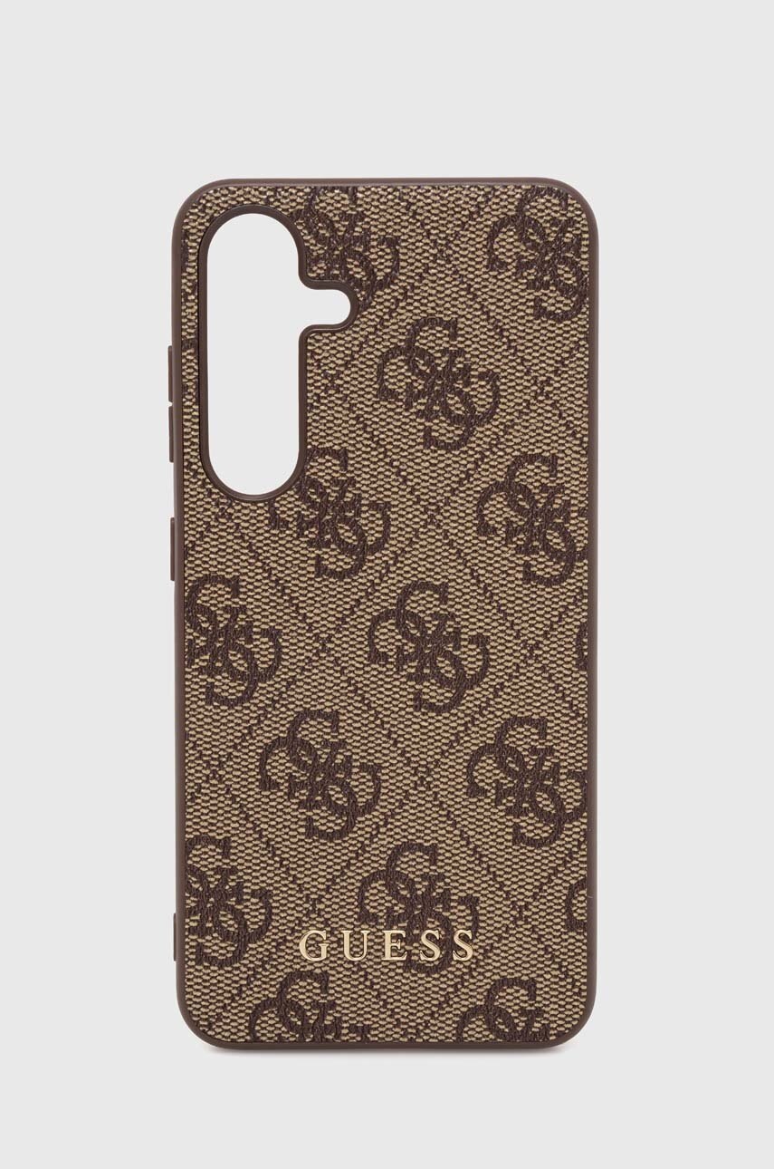 

Кейс за телефон Guess Samsung Galaxy S24 S921 в кафяво GUHCS24SG4GFBR, Кафяв