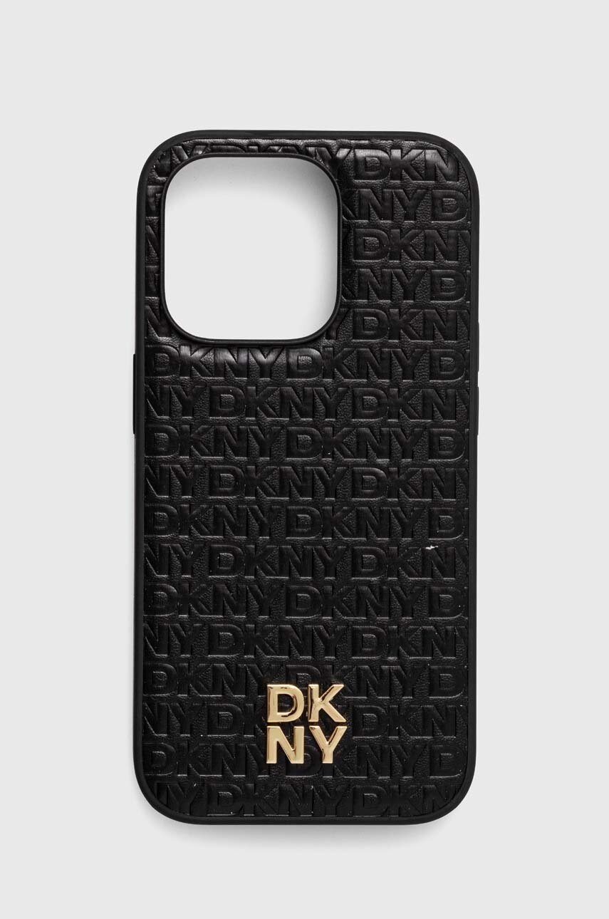 

Кейс за телефон Dkny iPhone 14 Pro 6.1 в черно DKHMP14LPSHRPSK, Черен