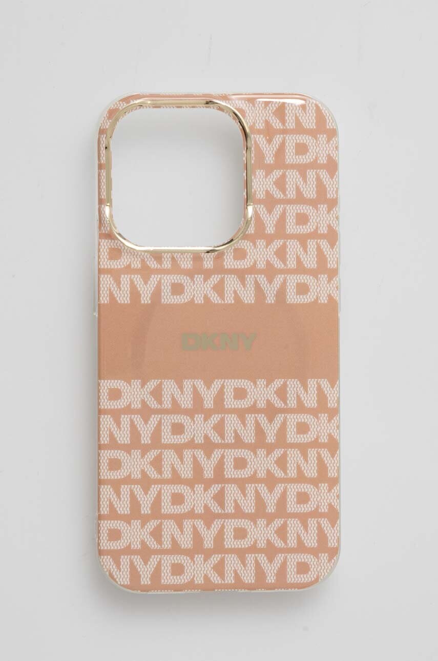 Dkny etui pentru telefon iPhone 15 Pro 6.1 culoarea portocaliu, DKHMP15LHRHSEP