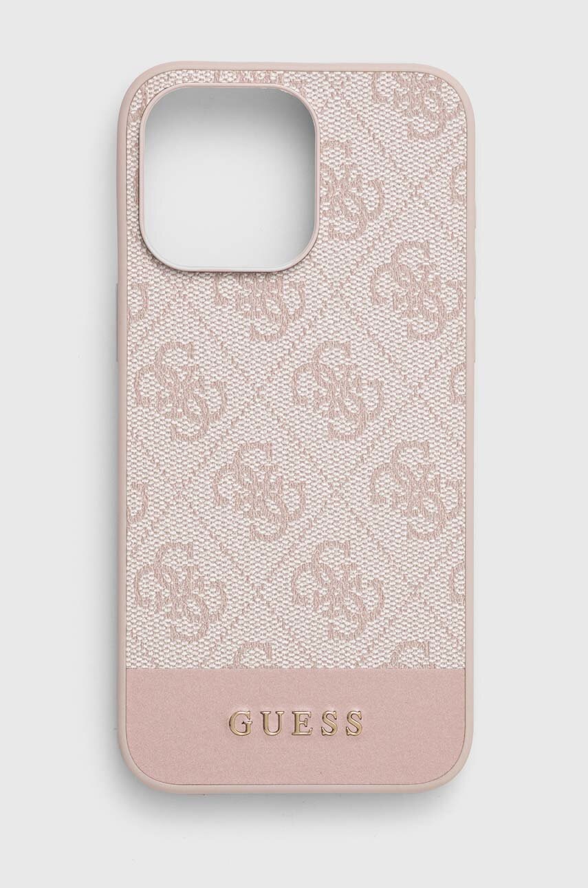 

Кейс за телефон Guess iPhone 15 Pro Max 6.7 в розово GUHCP15XG4GLPI, Розов