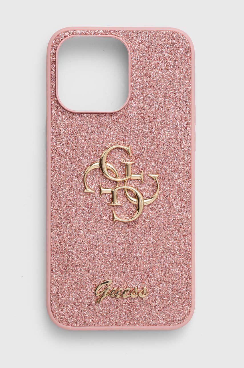 

Кейс за телефон Guess iPhone 15 Pro Max 6.7 в розово GUHCP15XHG4SGP, Розов