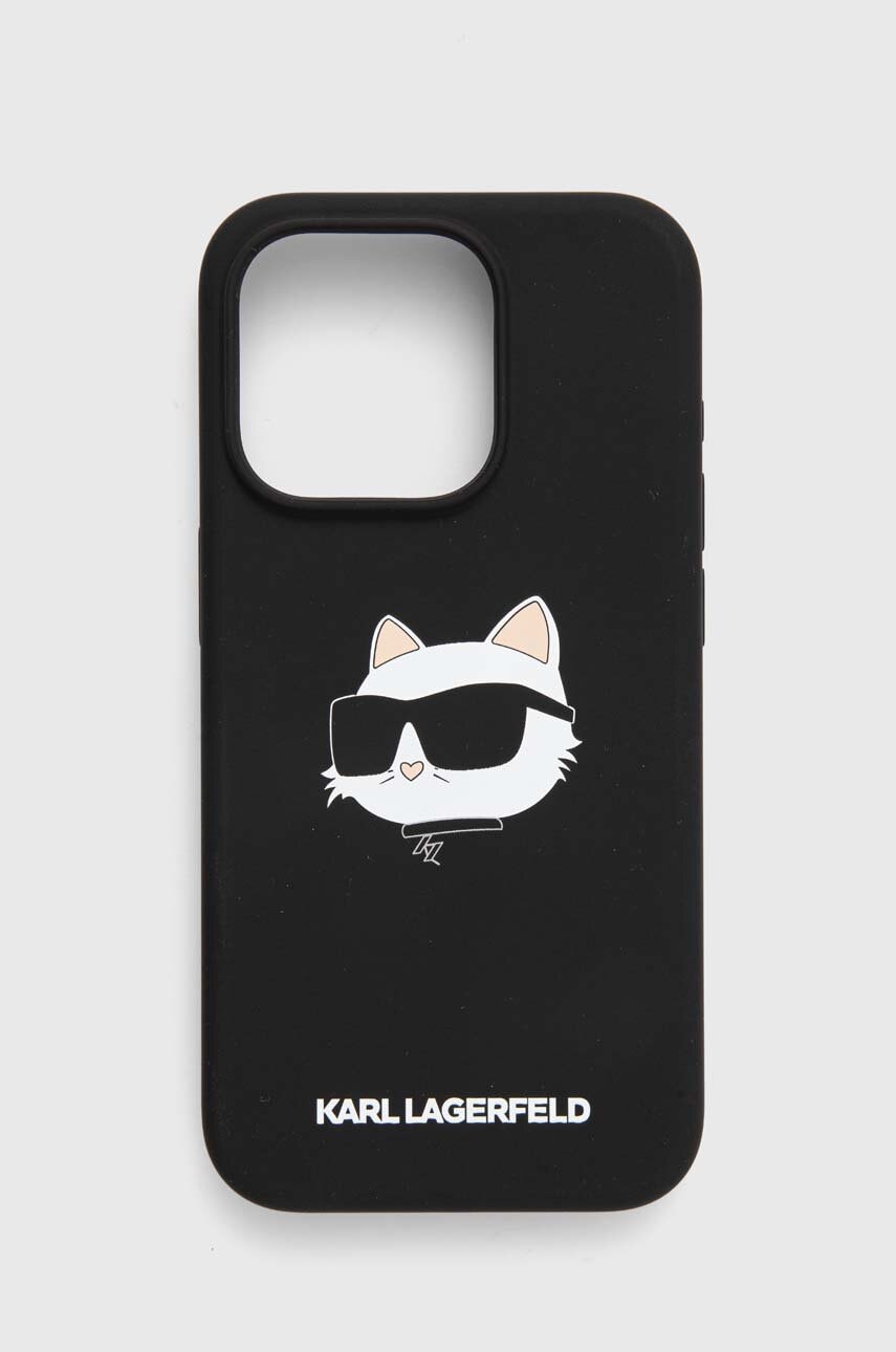 

Кейс за телефон Karl Lagerfeld iPhone 15 Pro 6.1 в черно KLHMP15LSCHPPLK, Черен