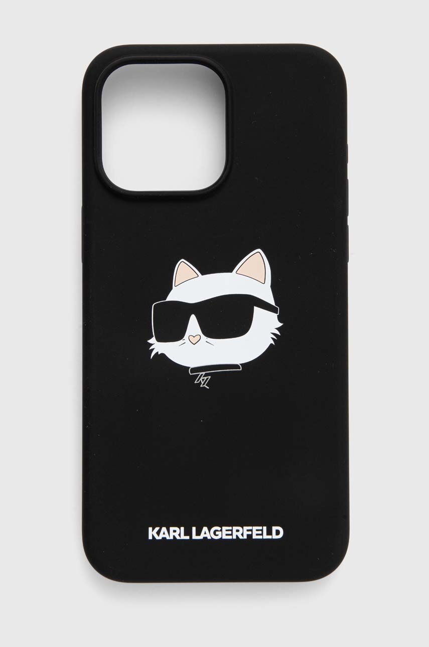 

Кейс за телефон Karl Lagerfeld iPhone 15 Pro Max 6.7 в черно KLHMP15XSCHPPLK, Черен