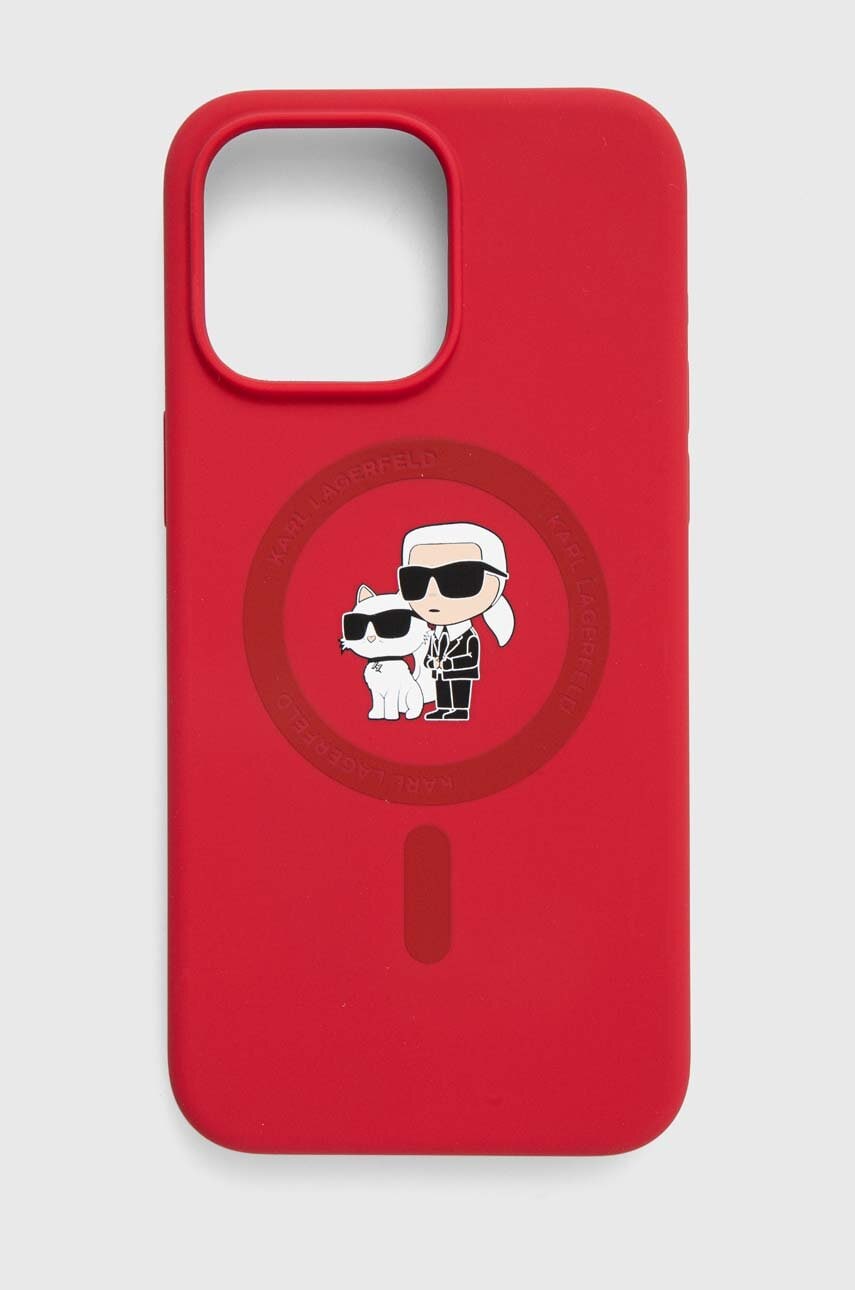 Karl Lagerfeld etui pentru telefon iPhone 15 Pro Max 6.7 culoarea rosu, KLHMP15XSCMKCRHR