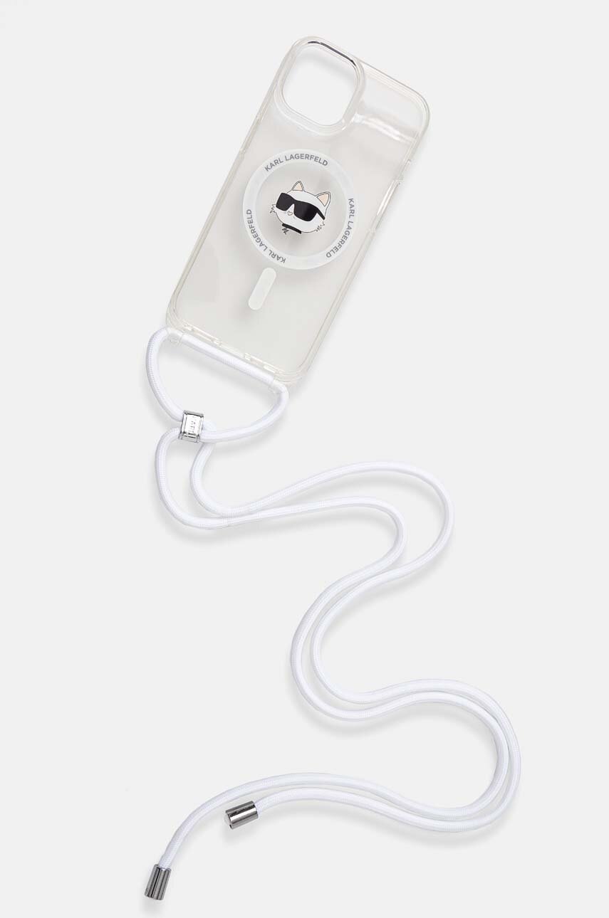 

Кейс за телефон Karl Lagerfeld iPhone 13 / 14 / 15 6.1 в прозрачен цвят KLHMP13MHCCHNT