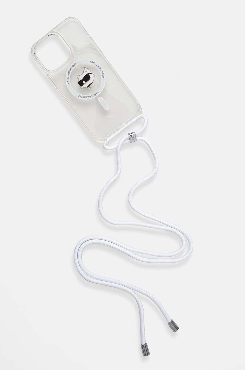 Karl Lagerfeld Husă pentru telefon iPhone 15 / 14 / 13 6.1 culoarea transparent, KLHMP15SHCCHNT Karl Lagerfeld Husă pentru telefon iPhone 15 / 14 / 13 6.1 culoarea transparent, KLHMP15SHCCHNT
