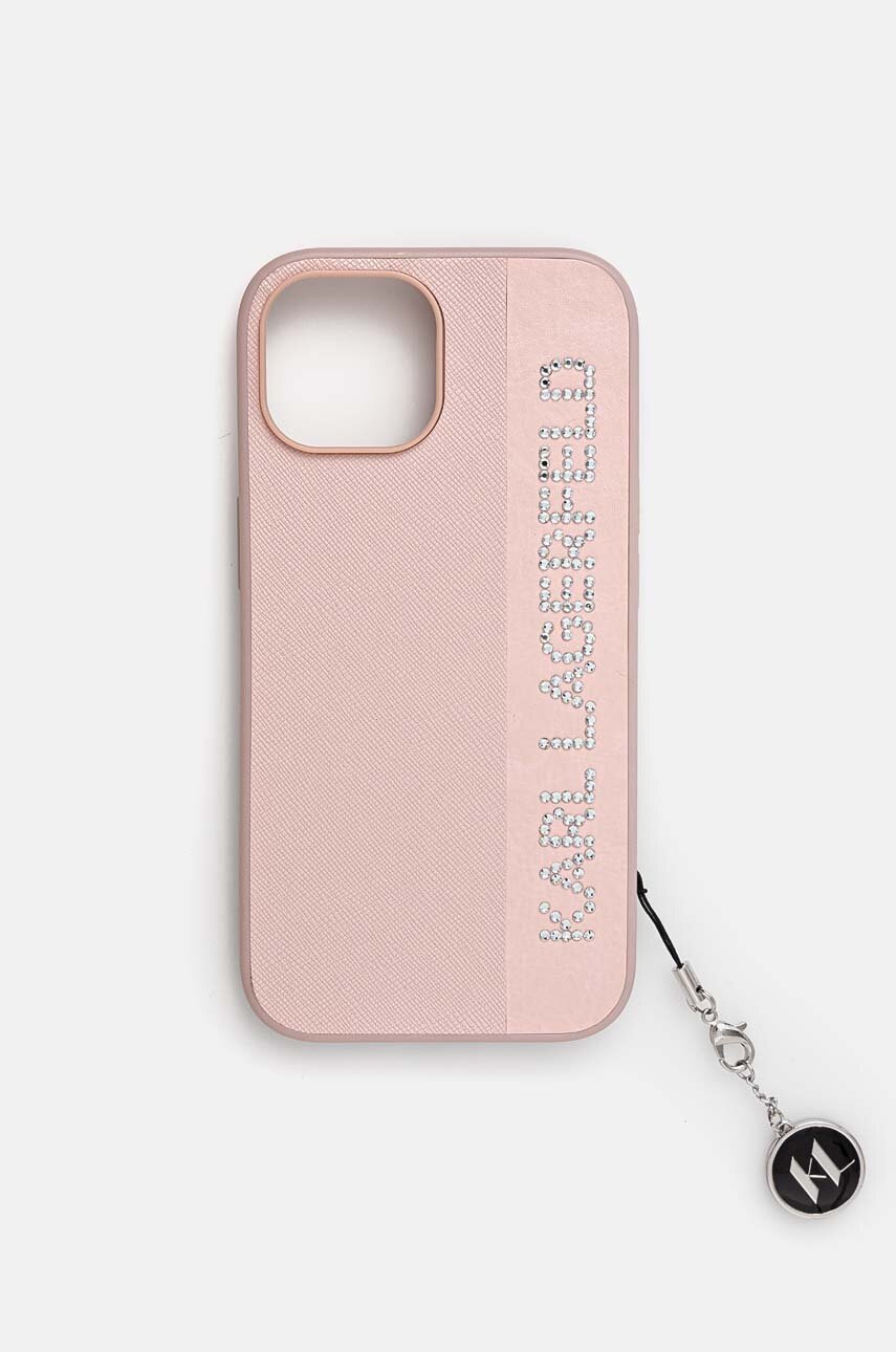 

Кейс за телефон Karl Lagerfeld iPhone 15 / 14 / 13 6.1 в розово KLHCP15SPSAKDGCP, Розов