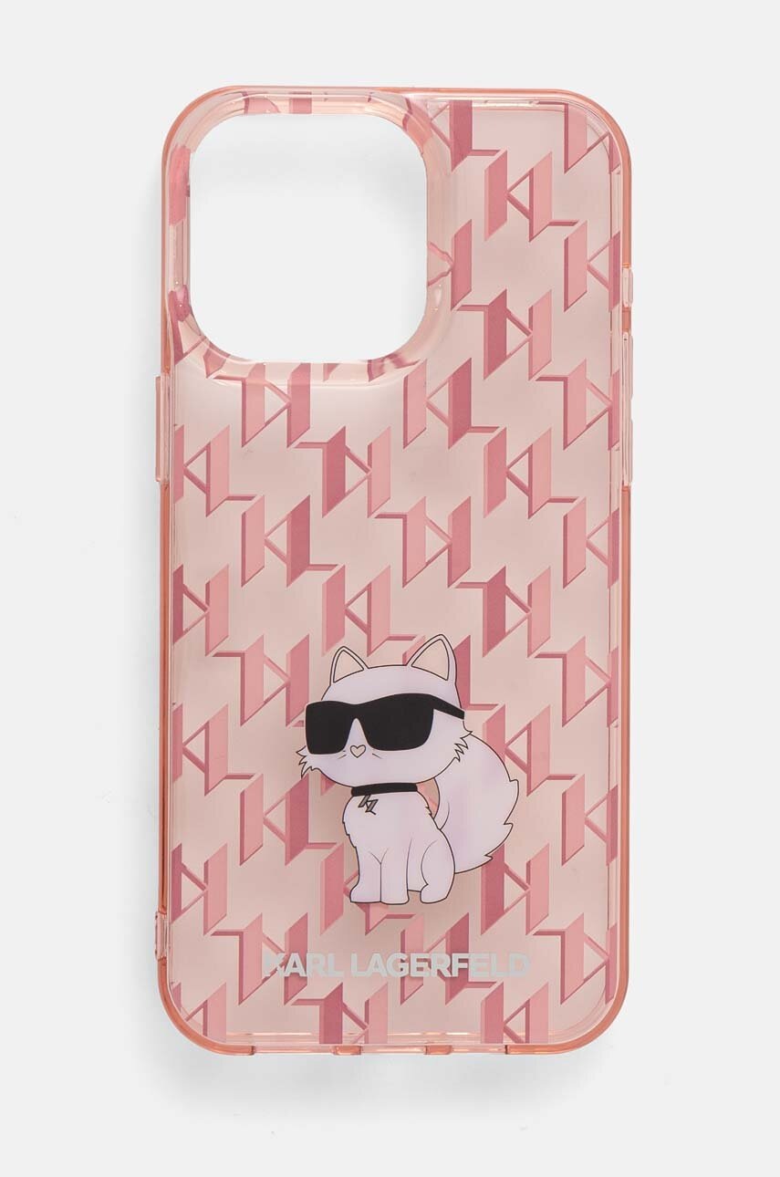 

Кейс за телефон Karl Lagerfeld iPhone 15 Pro Max 6.7 в розово KLHCP15XHNCMKLP, Розов